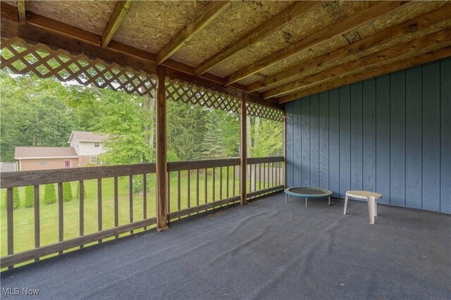 1715 High St, Louisville, OH 44641 - wooden terrace with a lawn