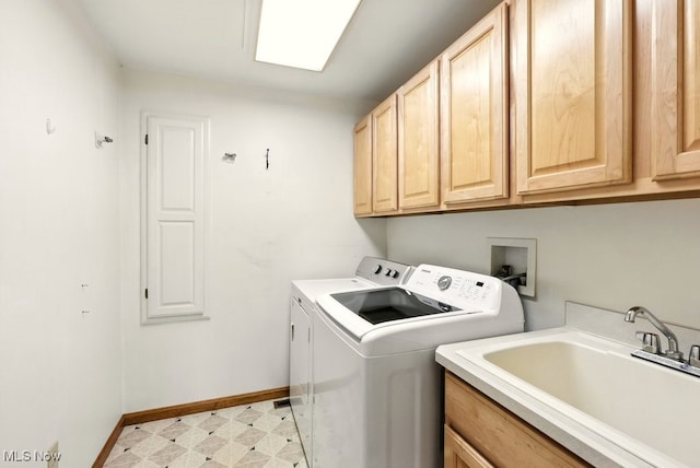 5105 E Sprague Rd, Independence, OH 44131 - laundry area featuring cabinet space, independent washer and dryer, and light flooring