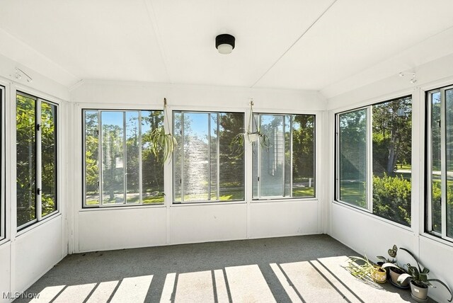 5105 E Sprague Rd, Independence, OH 44131 - unfurnished sunroom with lofted ceiling