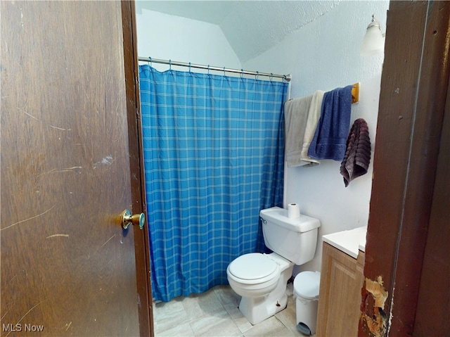2027 Lexington Ave, Lorain, OH 44052 - full bath with vanity, a shower with curtain, and lofted ceiling