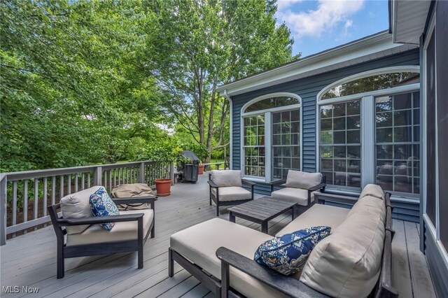 561 Willard Rd, Aurora, OH 44202 - deck with an outdoor living space