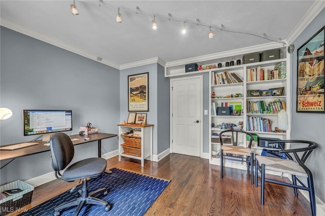 561 Willard Rd, Aurora, OH 44202 - office space featuring ornamental molding and wood finished floors