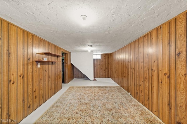 4038 Wandsworth Rd, South Euclid, OH 44121 - hall with wooden walls and a textured ceiling