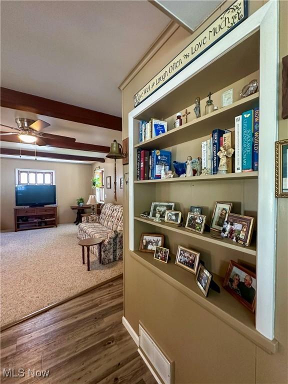 30 Bond St, Niles, OH 44446 - corridor with dark wood-type flooring and beam ceiling