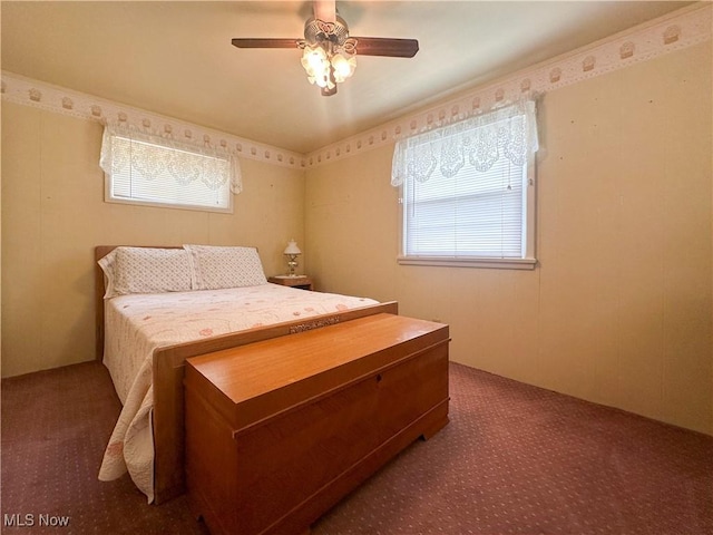 30 Bond St, Niles, OH 44446 - bedroom with carpet floors and a ceiling fan