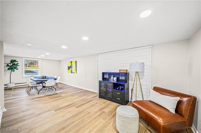 30529 Ridge Rd, Wickliffe, OH 44092 - sitting room featuring wood finished floors and recessed lighting