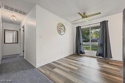 6265 Thunderbird Dr, Mentor, OH 44060 - unfurnished room with wood finished floors and ceiling fan