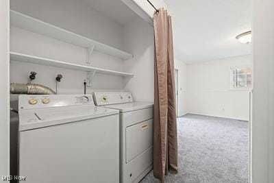 6265 Thunderbird Dr, Mentor, OH 44060 - laundry area with carpet and washing machine and clothes dryer