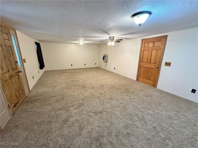 33 Knight Ln, Big Bend, WV 26136 - finished below grade area featuring carpet floors, a ceiling fan, and a textured ceiling