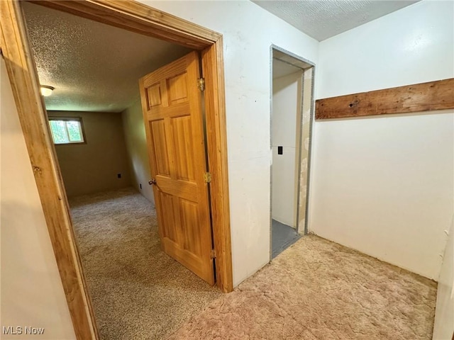 33 Knight Ln, Big Bend, WV 26136 - hall with light colored carpet and a textured ceiling
