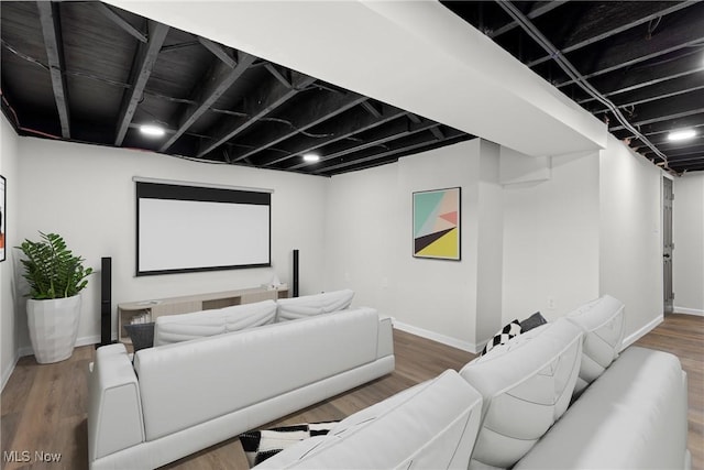 410 Elm St, Martins Ferry, OH 43935 - home theater room with wood finished floors