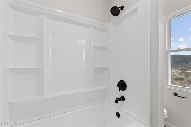 410 Elm St, Martins Ferry, OH 43935 - bathroom featuring  shower combination and toilet