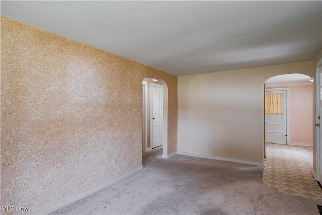1713 26th St, Parkersburg, WV 26101 - unfurnished room featuring arched walkways and carpet floors