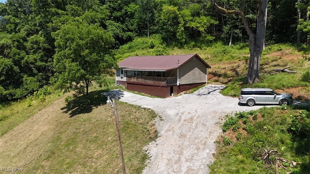 3028 Volcano Rd, Walker, WV 26180 - view from above of property with a heavily wooded area
