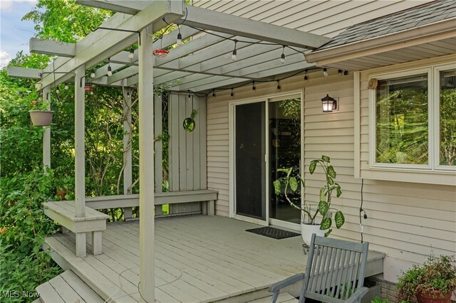 82 Pyle Rd, Oberlin, OH 44074 - wooden deck with a pergola