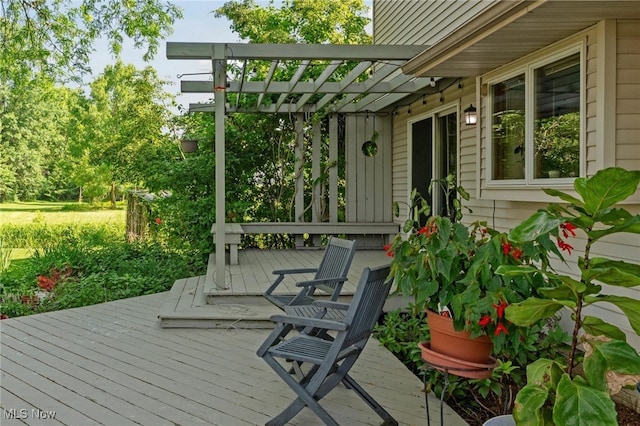 82 Pyle Rd, Oberlin, OH 44074 - deck with a pergola