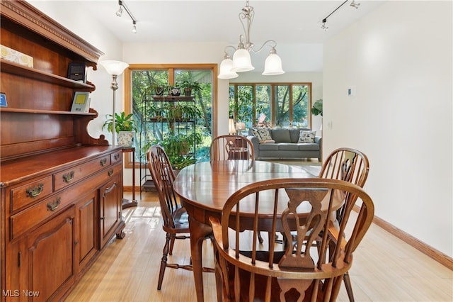 82 Pyle Rd, Oberlin, OH 44074 - dining area featuring track lighting, light wood-style flooring, and healthy amount of natural light