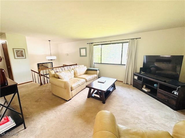 206 E 4th St, Williamstown, WV 26187 - living area featuring light carpet