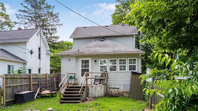 576 N Main St, Utica, OH 43080 - back of house with a deck and a shingled roof