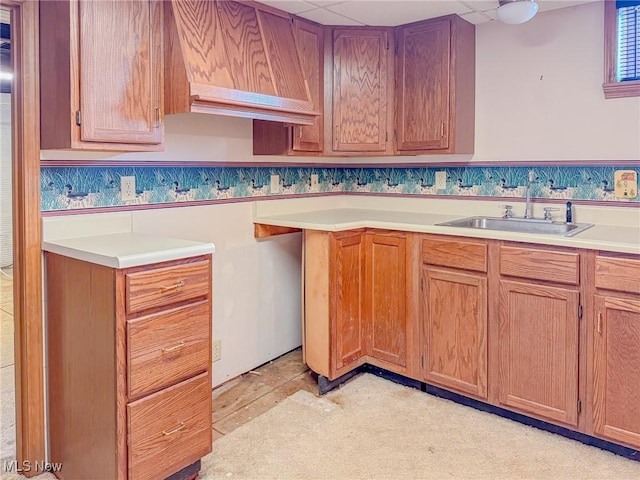 1120 N 5th St, Toronto, OH 43964 - kitchen featuring light countertops and brown cabinetry