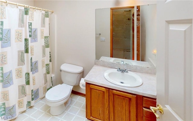 3383 Suffolk Downs, Stow, OH 44224 - full bathroom featuring vanity, a shower with curtain, and tile patterned floors