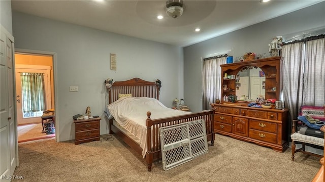 217 Mclaughlin Ave, Byesville, OH 43723 - bedroom with light carpet and recessed lighting
