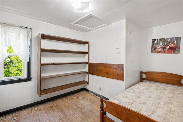 158 Elm St, Leetonia, OH 44431 - bedroom with attic access and wood finished floors