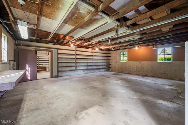 158 Elm St, Leetonia, OH 44431 - garage with concrete block wall