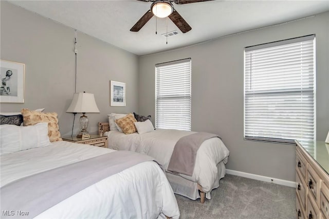 864 Woodside Dr, Westlake, OH 44145 - bedroom with light colored carpet and a ceiling fan