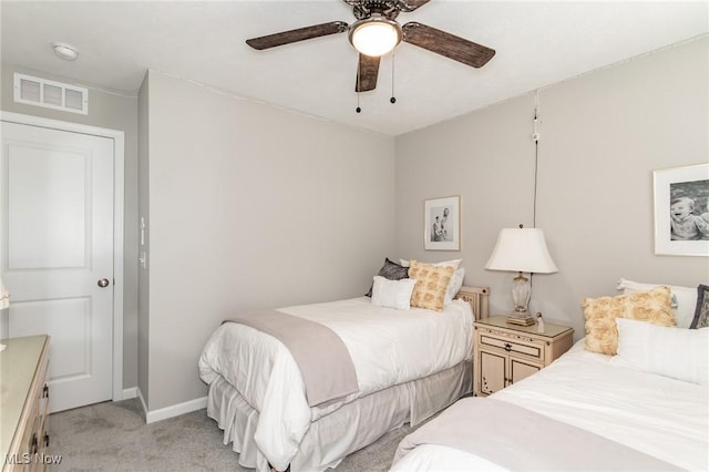 864 Woodside Dr, Westlake, OH 44145 - bedroom featuring light carpet and ceiling fan