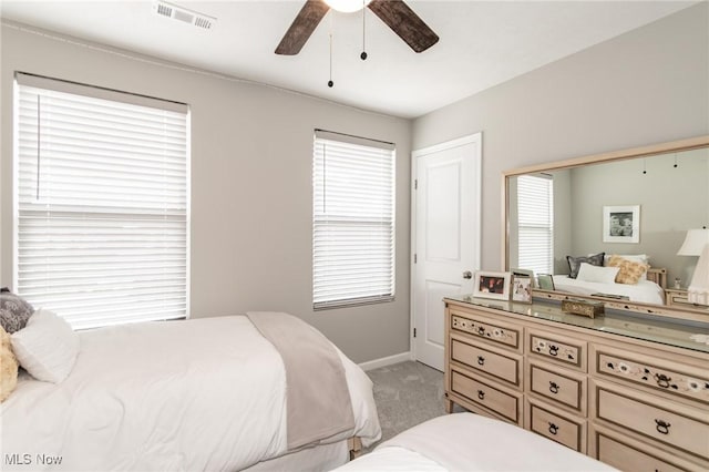 864 Woodside Dr, Westlake, OH 44145 - bedroom with light colored carpet and a ceiling fan