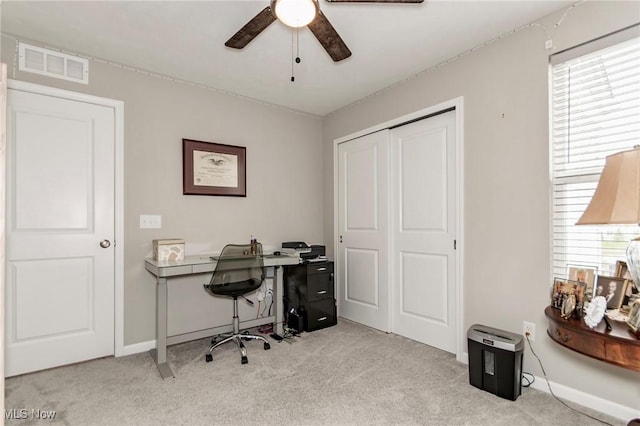 864 Woodside Dr, Westlake, OH 44145 - office with carpet floors and ceiling fan