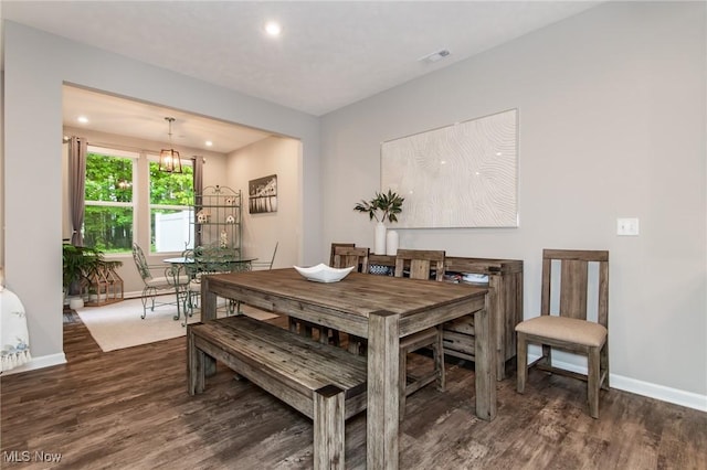 864 Woodside Dr, Westlake, OH 44145 - dining room with wood finished floors, recessed lighting, and a chandelier