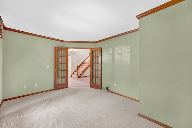 5502 Quail Run, North Olmsted, OH 44070 - carpeted spare room with baseboards and ornamental molding