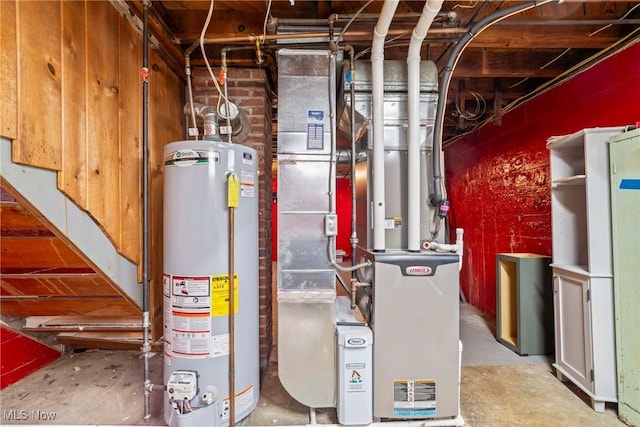 302 Bender Ave, Akron, OH 44312 - utility room featuring gas water heater and heating unit