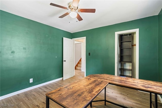 302 Bender Ave, Akron, OH 44312 - unfurnished office featuring light wood-type flooring and a ceiling fan