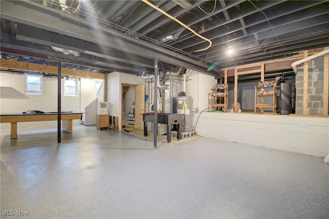 181 Seminary St, Berea, OH 44017 - basement with electric water heater and stairway