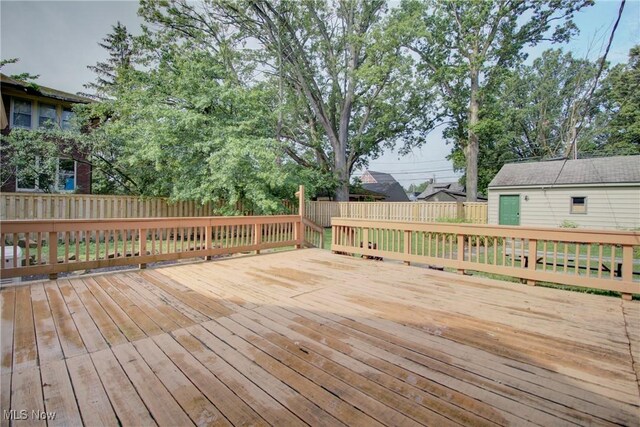 181 Seminary St, Berea, OH 44017 - wooden deck with a fenced backyard