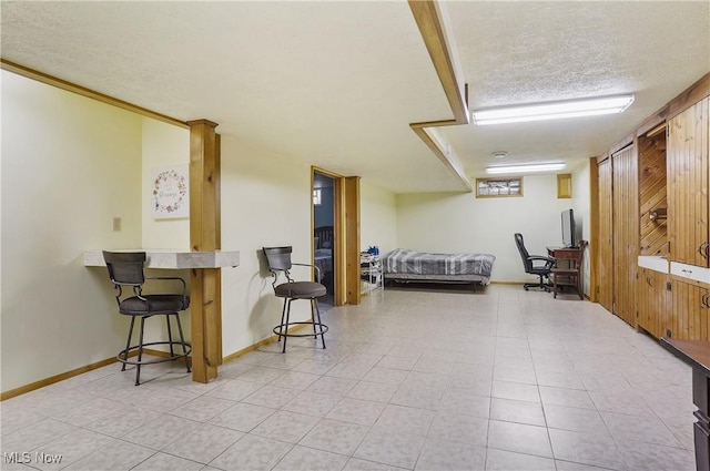 2970 Meadow Ln, Youngstown, OH 44511 - bar with a textured ceiling and light tile patterned floors