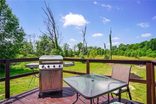 13774 Smith Goshen Rd, Beloit, OH 44609 - deck with a lawn, outdoor dining space, and a grill