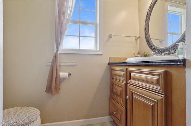 13774 Smith Goshen Rd, Beloit, OH 44609 - half bath featuring plenty of natural light and vanity