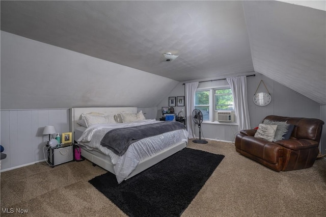 1819 49th St NW, Canton, OH 44709 - carpeted bedroom with lofted ceiling and cooling unit