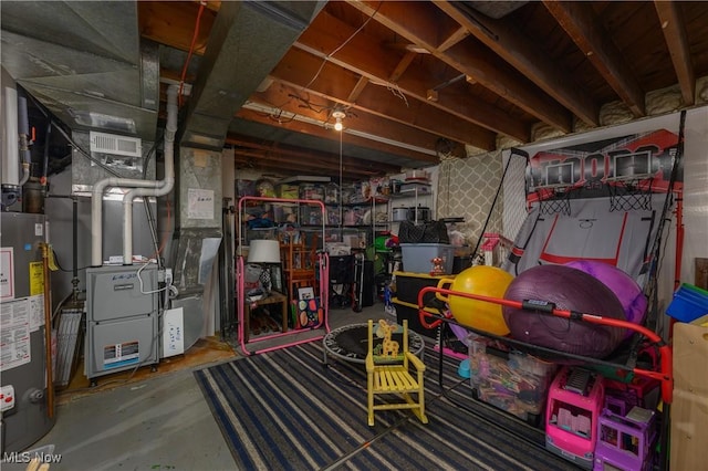 1819 49th St NW, Canton, OH 44709 - unfinished basement featuring water heater and heating unit