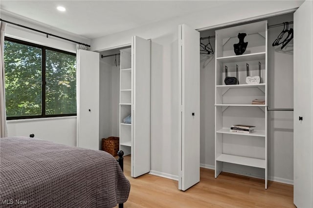 26749 Lake Of The Falls Blvd, Olmsted Falls, OH 44138 - bedroom with light wood-style floors, two closets, and recessed lighting