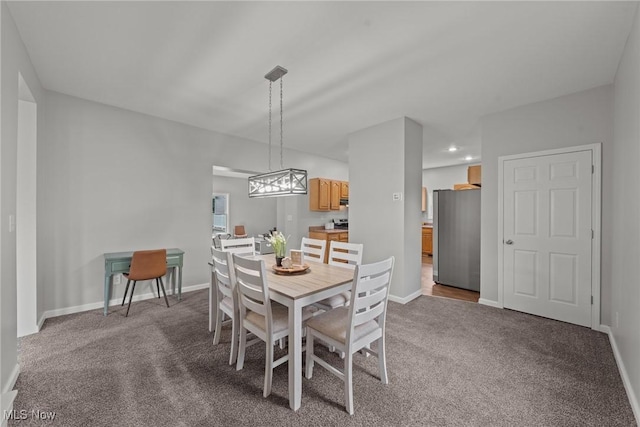 1014 Noble St E, Alliance, OH 44601 - carpeted dining area with baseboards and recessed lighting