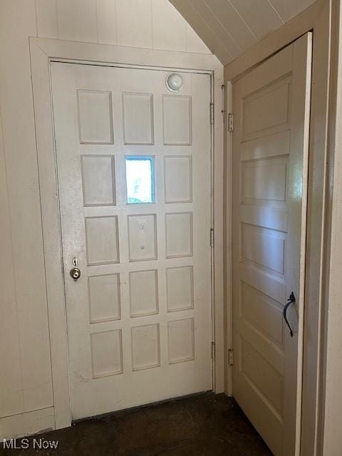 175 Curtis Dr, Avon Lake, OH 44012 - doorway featuring vaulted ceiling