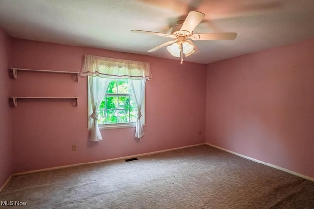 3888 Lake Run Blvd, Stow, OH 44224 - spare room featuring carpet flooring and a ceiling fan
