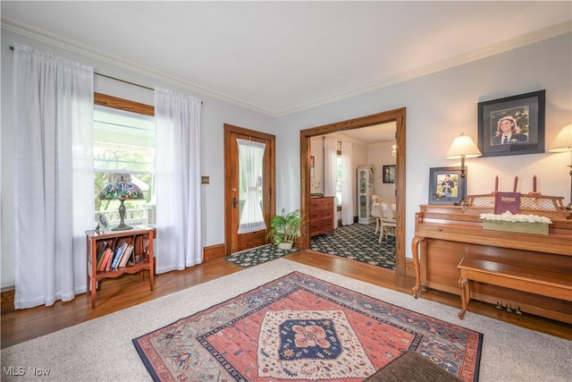 312 S Cleveland Ave, Mogadore, OH 44260 - entrance foyer featuring ornamental molding and wood finished floors