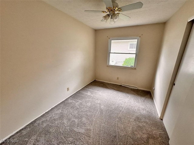 1587 Hilda St, Lakemore, OH 44250 - carpeted empty room with a ceiling fan and a textured ceiling