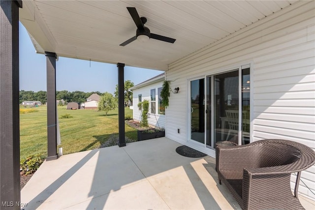 3508 Boos Rd, Huron, OH 44839 - view of patio / terrace featuring a ceiling fan